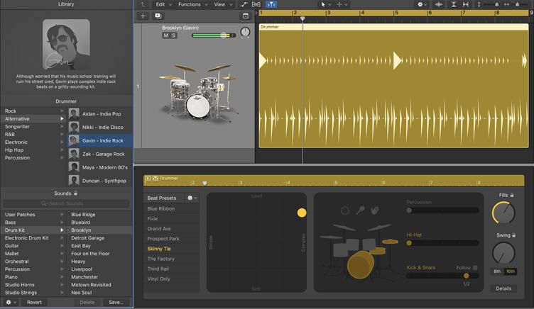 Logic Pro X「Drummer」